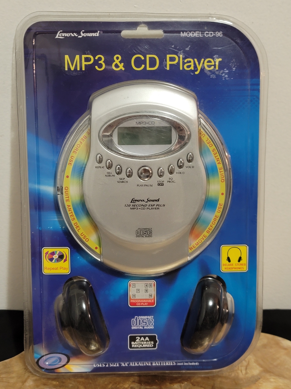 Lenox Silver MP3 & CD Player with Black Headphones